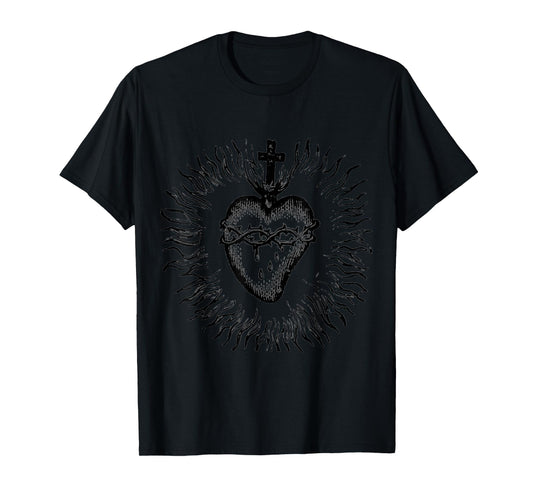 Devotion to The sacreded Heart of Jesus Vintage Catholic Art T-Shirt