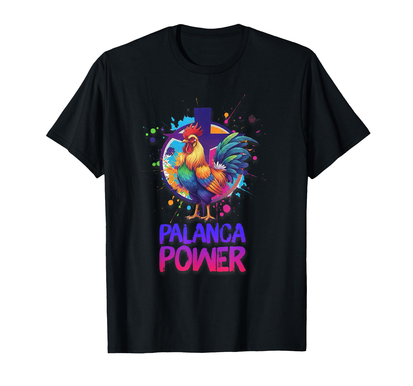 DeColores Cursillo Rainbow Rooster Catholic T-Shirt