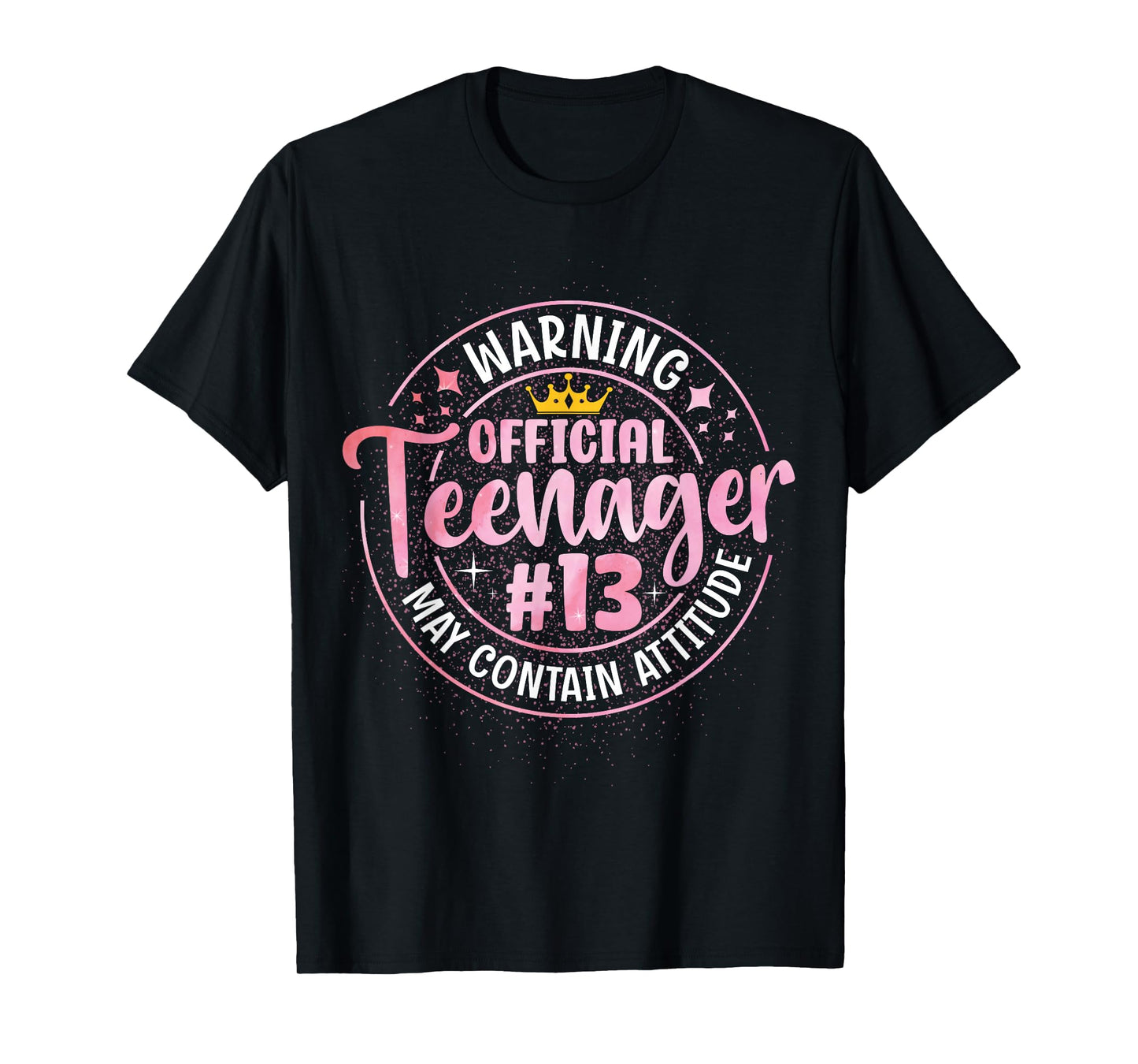 13th Birthday Girl Official Teenager 13 Year Old Birthday T-Shirt - T-Shirt | Black
