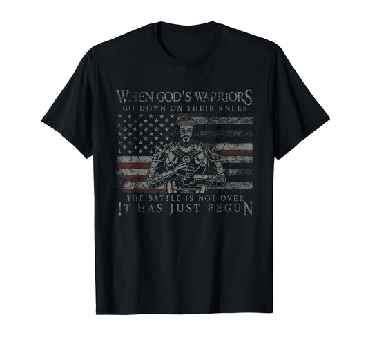 The Battle Is Not Over It Had Just Begun USA Flag Prayer Women Men T-Shirt