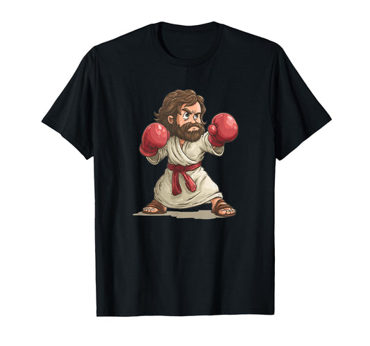 Cool Jesus Christ with Boxing Gloves for Believer T-Shirt