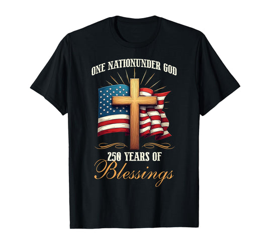 One Nation Under God Christian Patriotic Proud USA T-Shirt