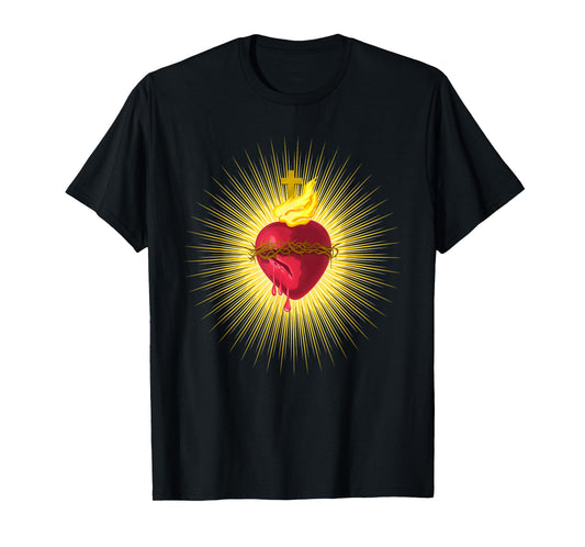 Sacred Heart of Jesus Catholic Art Traditional Latin Mass T-Shirt