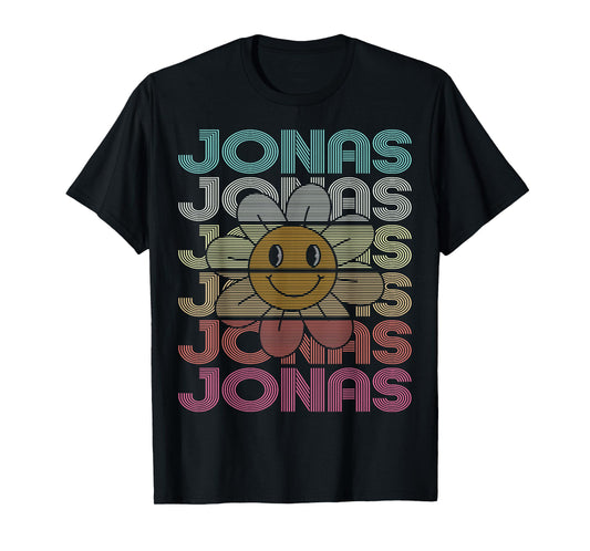 Retro Jonas Frist Name I Love Jonas 80's Vintage T-Shirt