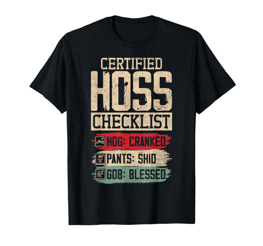 Hog Cranked Shid Gob Blessed Barb Left Funny Gag T-Shirt