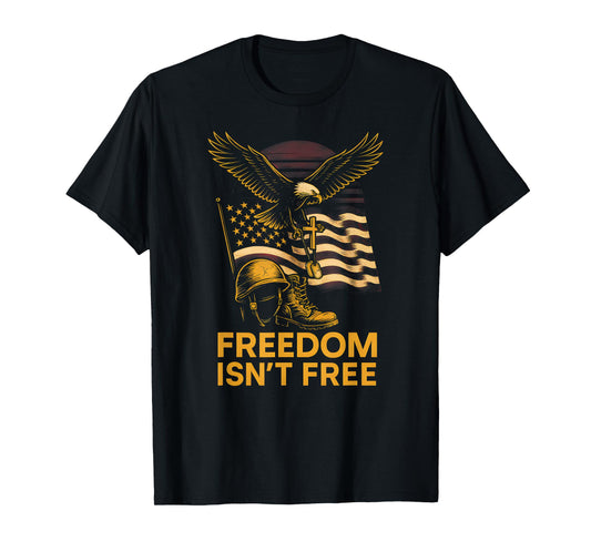 Patriotic Faith Freedom Isnt Free Vintage Mens Christian T-Shirt