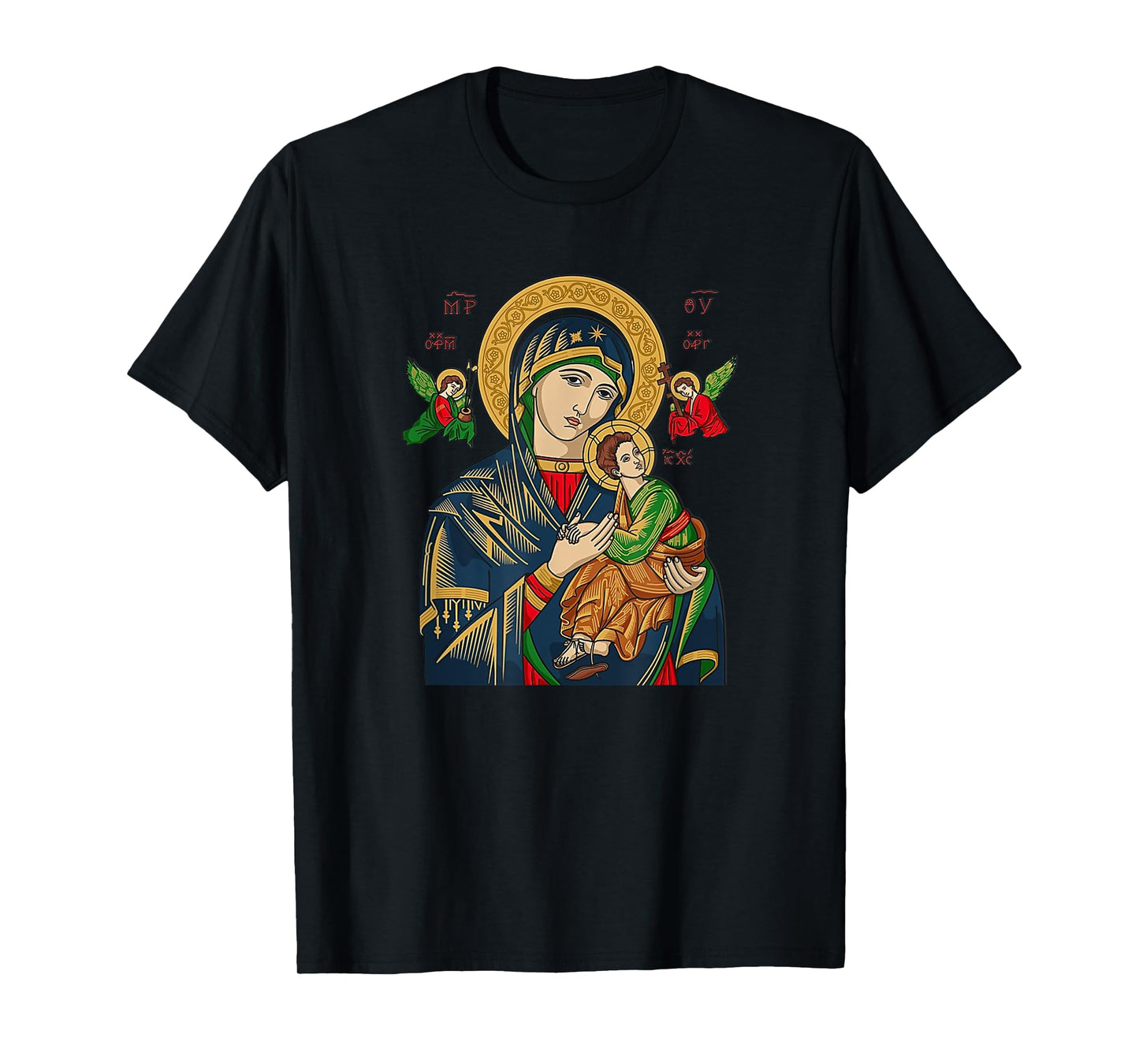 Our Lady of Perpetual Help Blessed Mother Mary Catholic T-Shirt