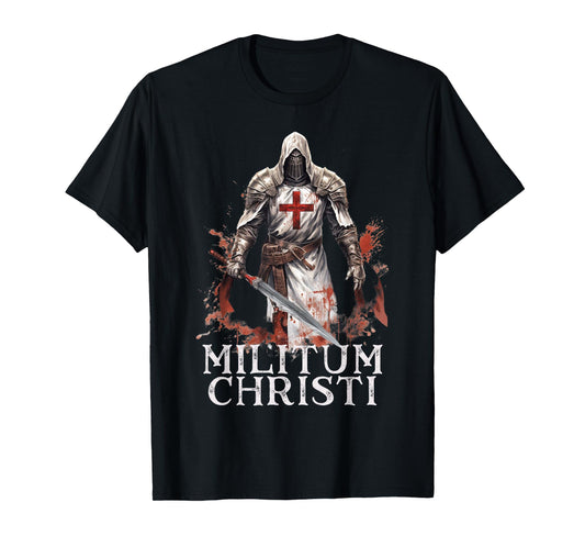 Modern Day Catholic Designs Catholic Knight Templar Crusader Cross T-Shirt