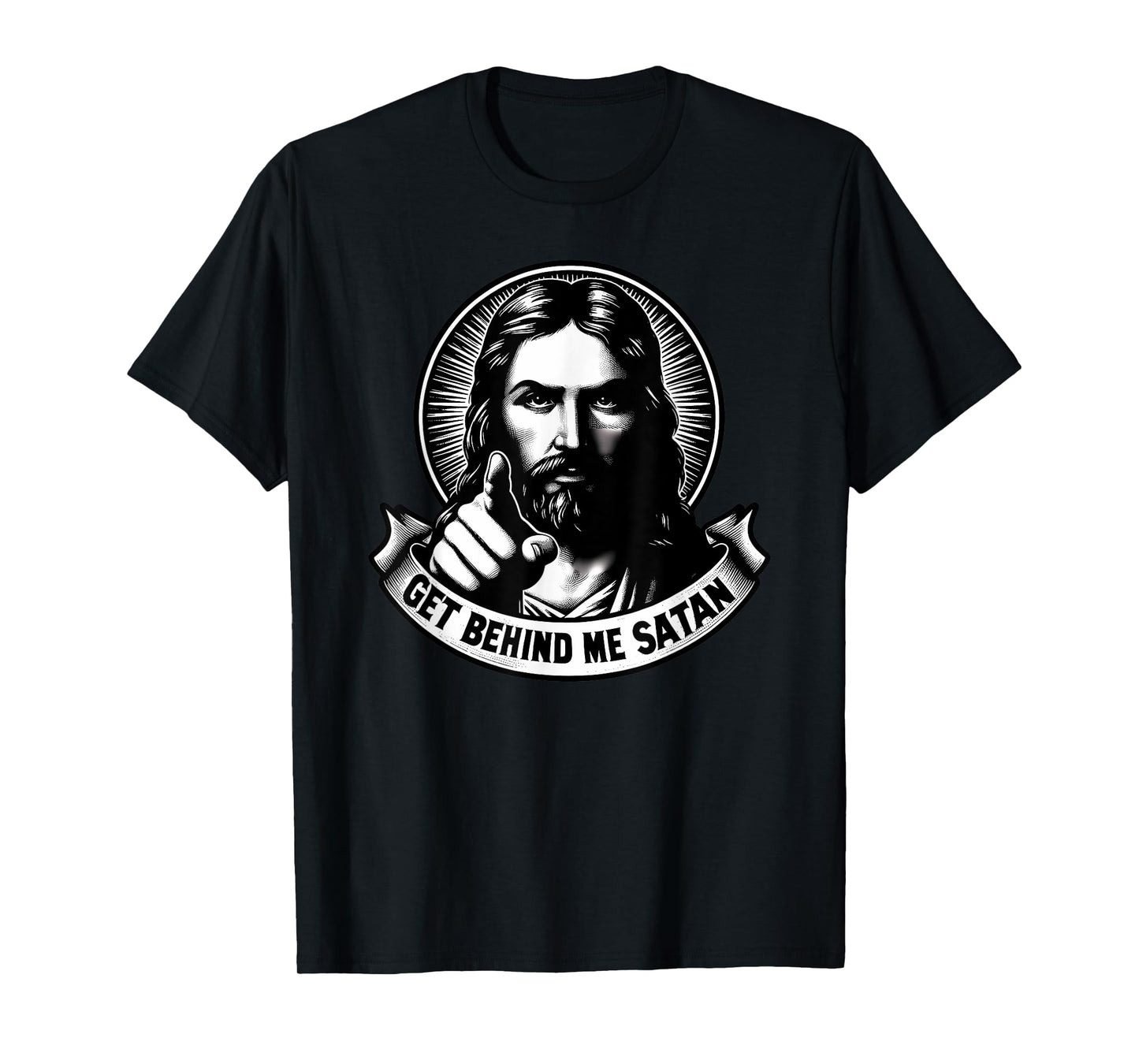 Vintage Matthew 1623 Get Behind Me Satan Jesus Meme T-Shirt