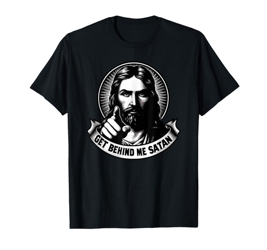 Vintage Matthew 1623 Get Behind Me Satan Jesus Meme T-Shirt