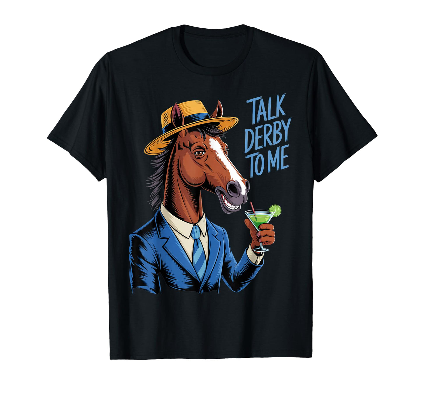 Men Talk Derby To Me Horse Racing Fan Funny Horse T-Shirt