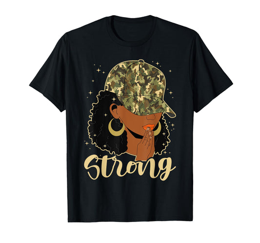 Strong Black Woman Praying Afro African American Christian T-Shirt