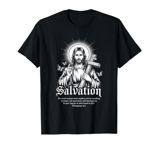 Salvation Philippians Bible Verse Christian Streetwear T-Shirt