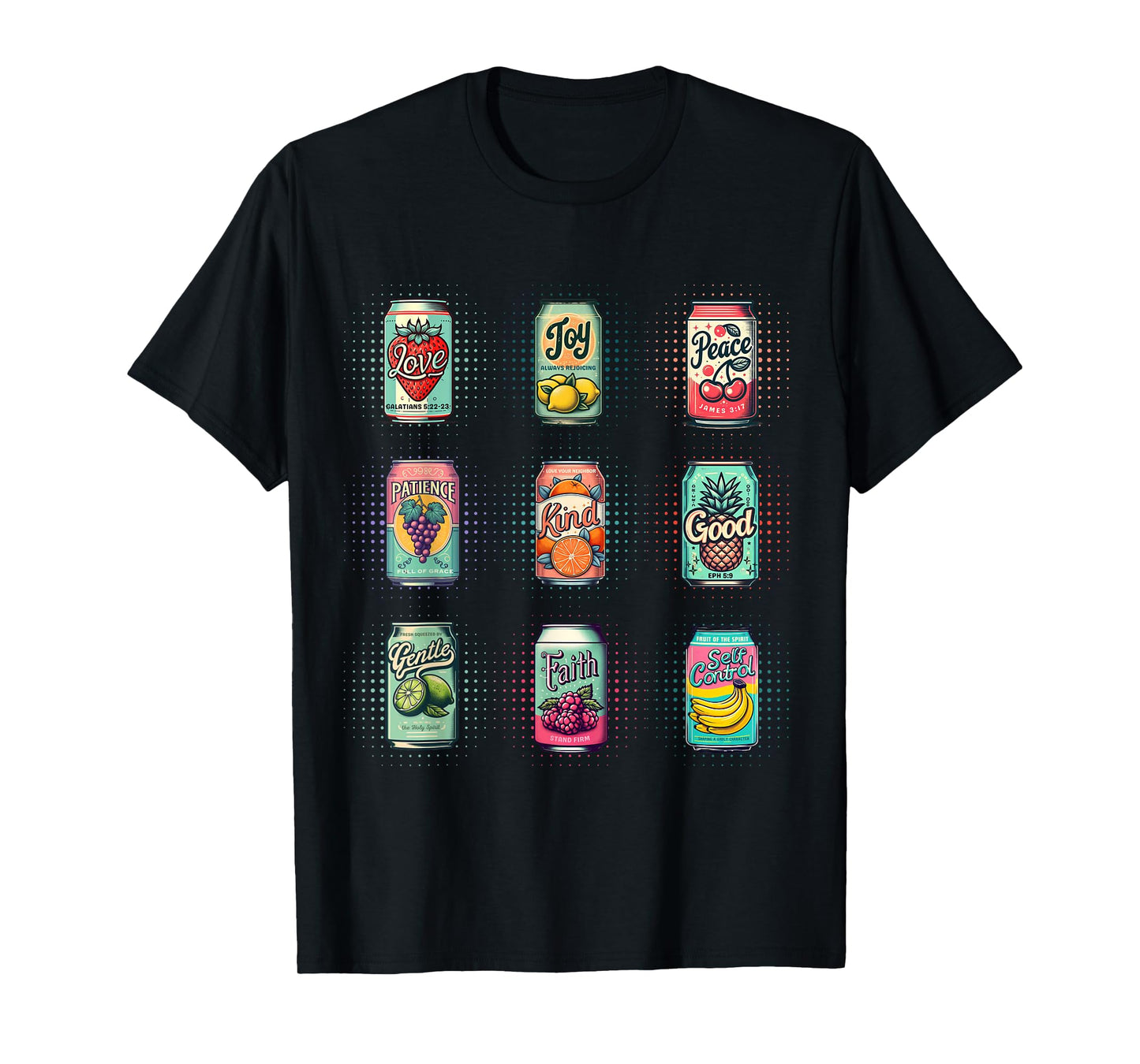 Retro Christian Vintage Fruit of the Spirit Soda Can T-Shirt
