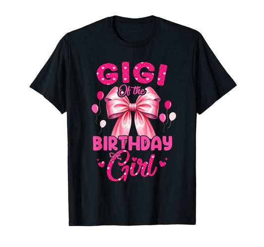 Gigi of The Birthday Girl Coquette Bow Matching Family T-Shirt