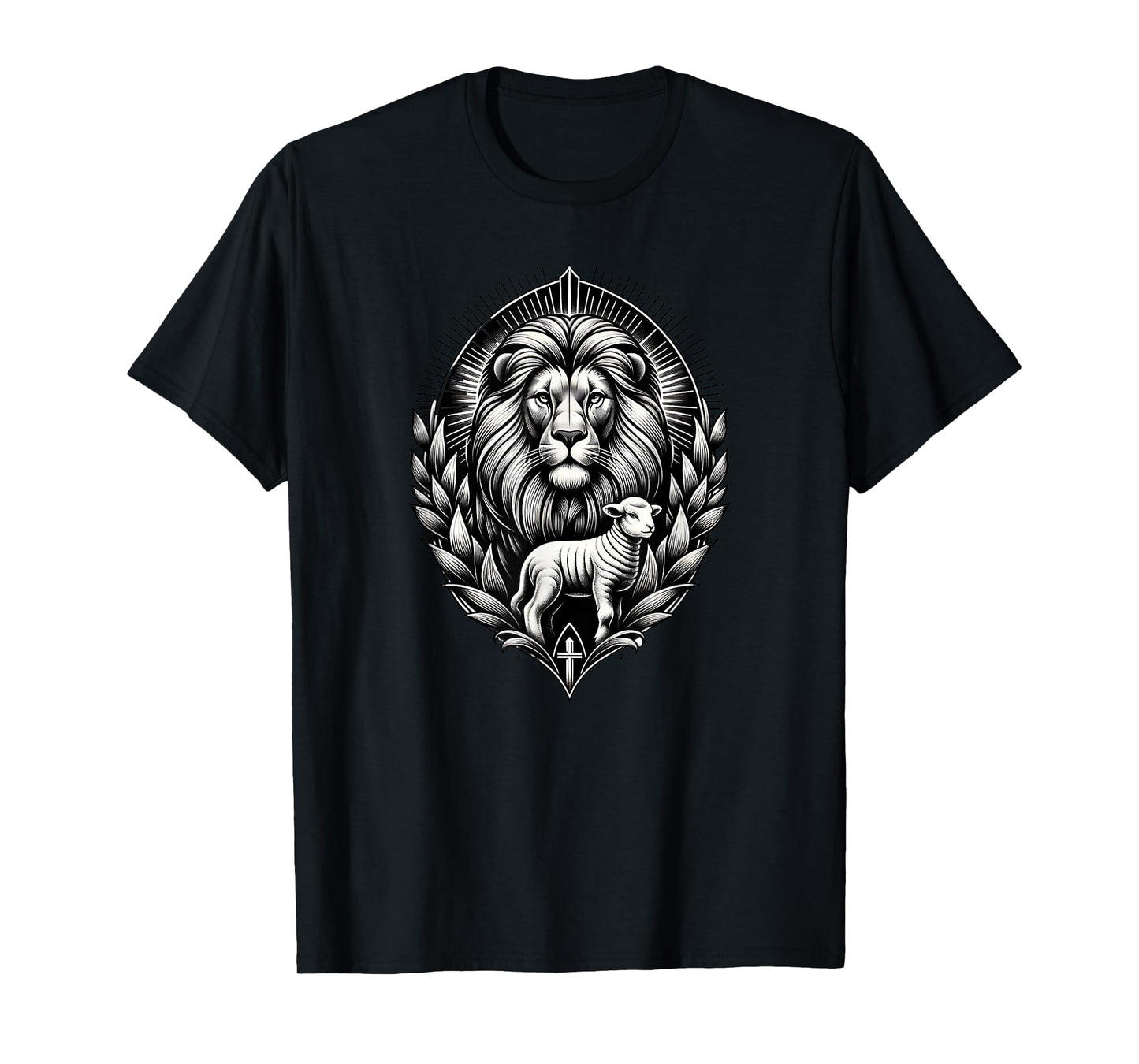 Christian Clothing Lion And Lamb Symbol Of Strength And T-Shirt