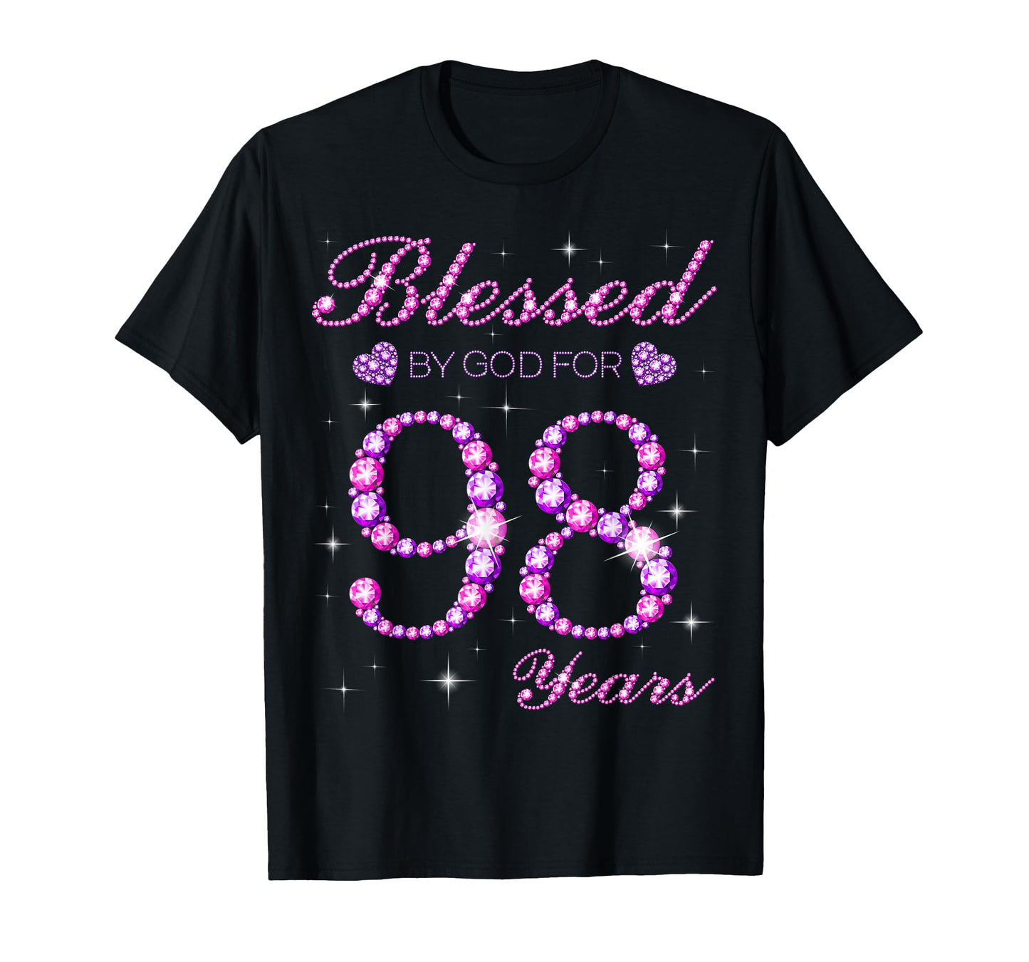 Blessed by God for 98 Years Old 98th Birthday Party T-Shirt