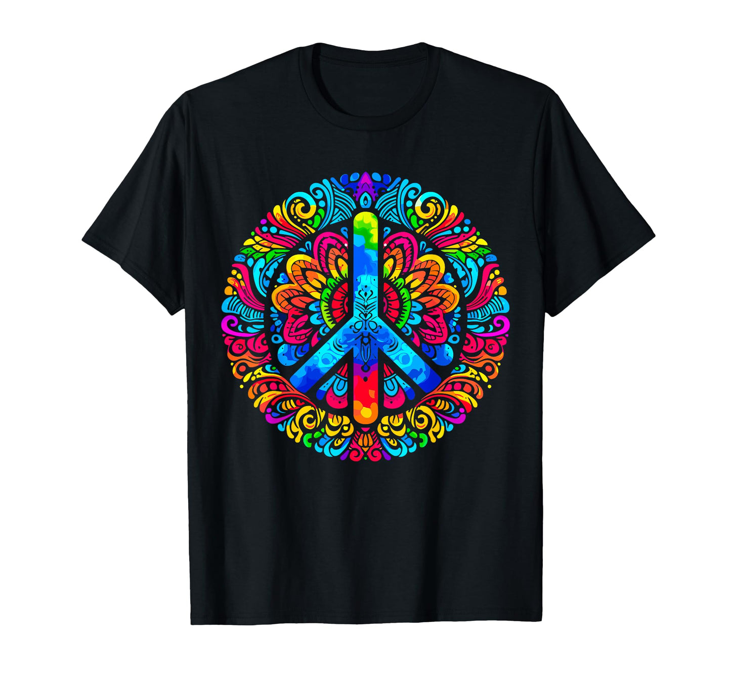 Peace Love Groovy Tie Dye Peace Sign T-Shirt