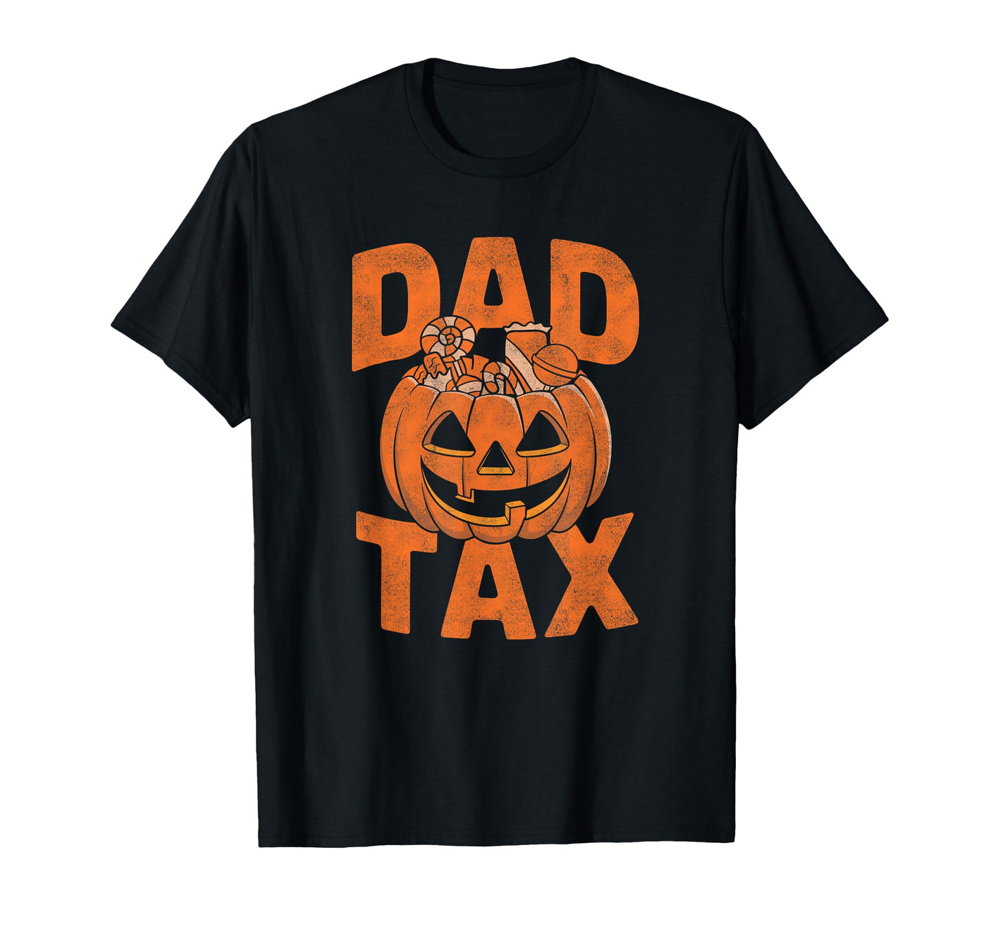 Dad Tax Halloween Pumpkin Candy Funny Family Men Dad Joke T-Shirt