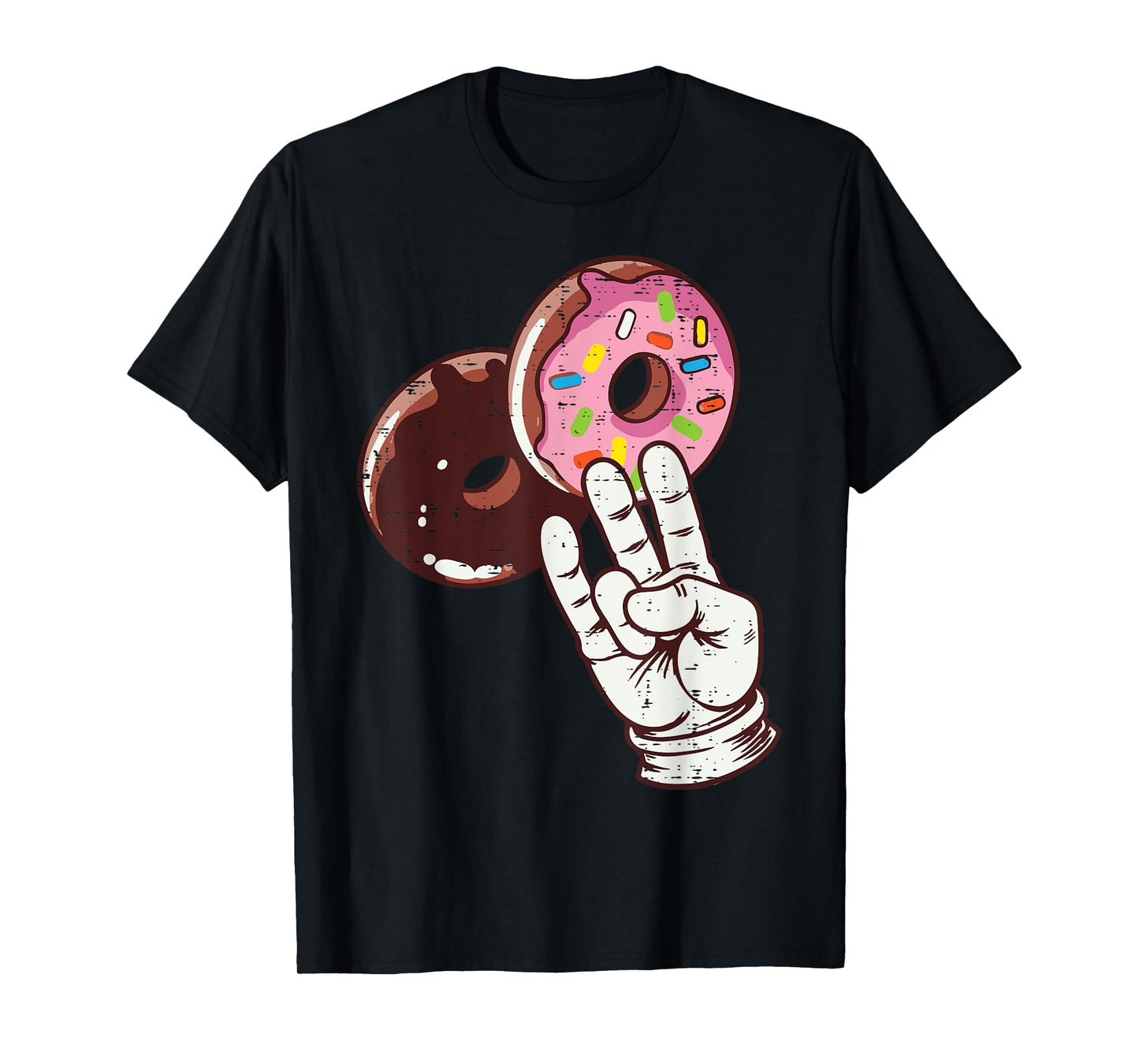 2 Pink Donut Funny Inappropriate Adult Humor Joke Men Women T-Shirt