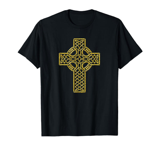 Christian Cross Vintage Golden Retro Faith Symbol T-Shirt