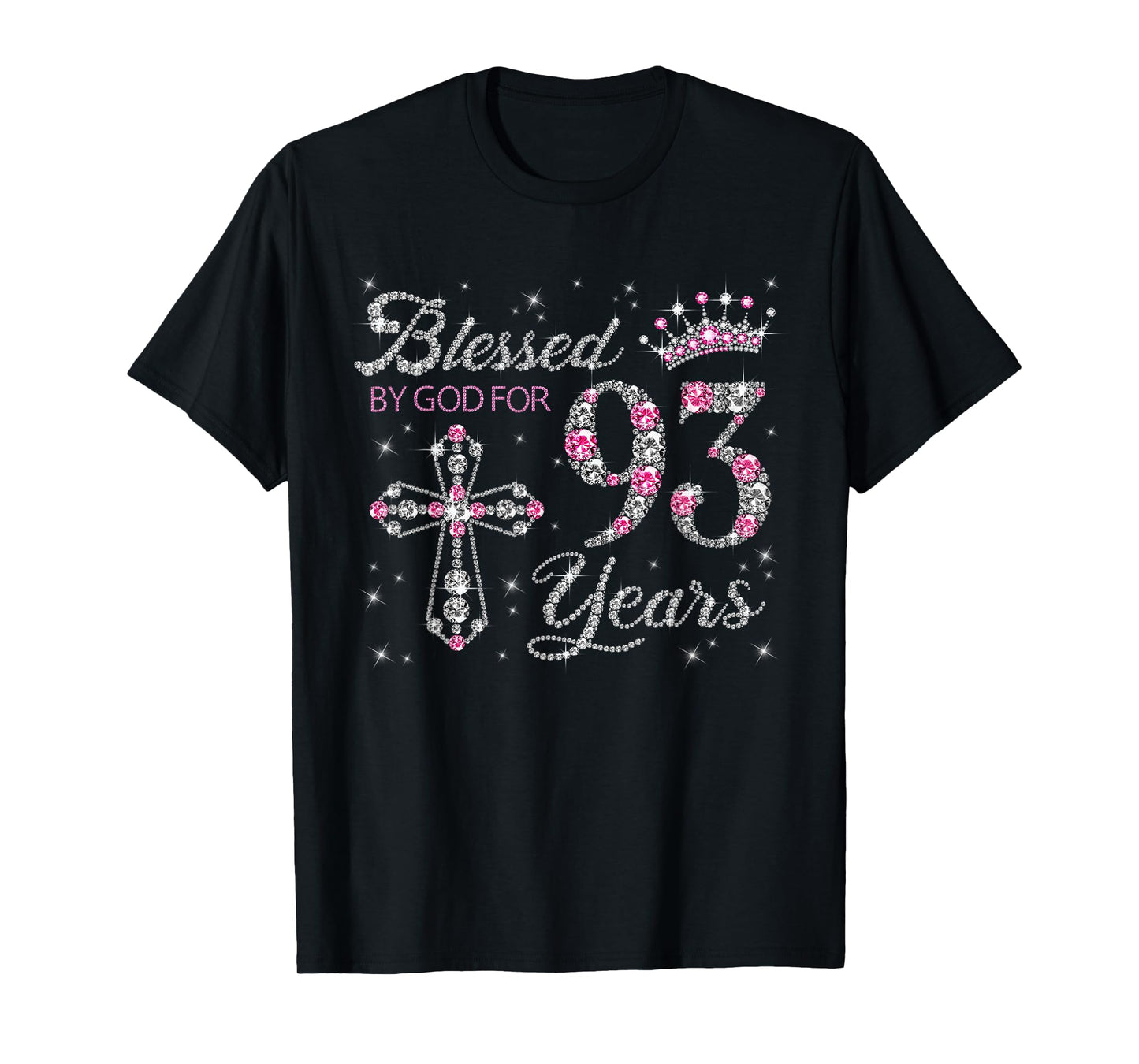 Blessed by God For 93 Years Old 93rd Birthday Gift For Women T-Shirt