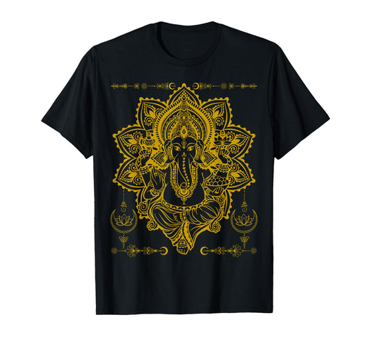 Ganesh Hindu Elephant God Ganesha Yoga Spiritual T-Shirt
