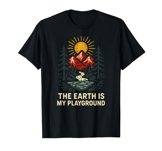 Outdoor Creation Earth is My Playground Vintage Mens Faith T-Shirt