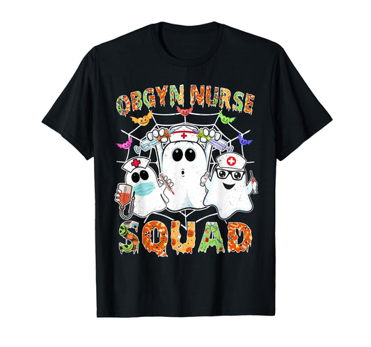 OBGYN Nurse Squad Boo Halloween Matching Ob-gyn RN T-Shirt