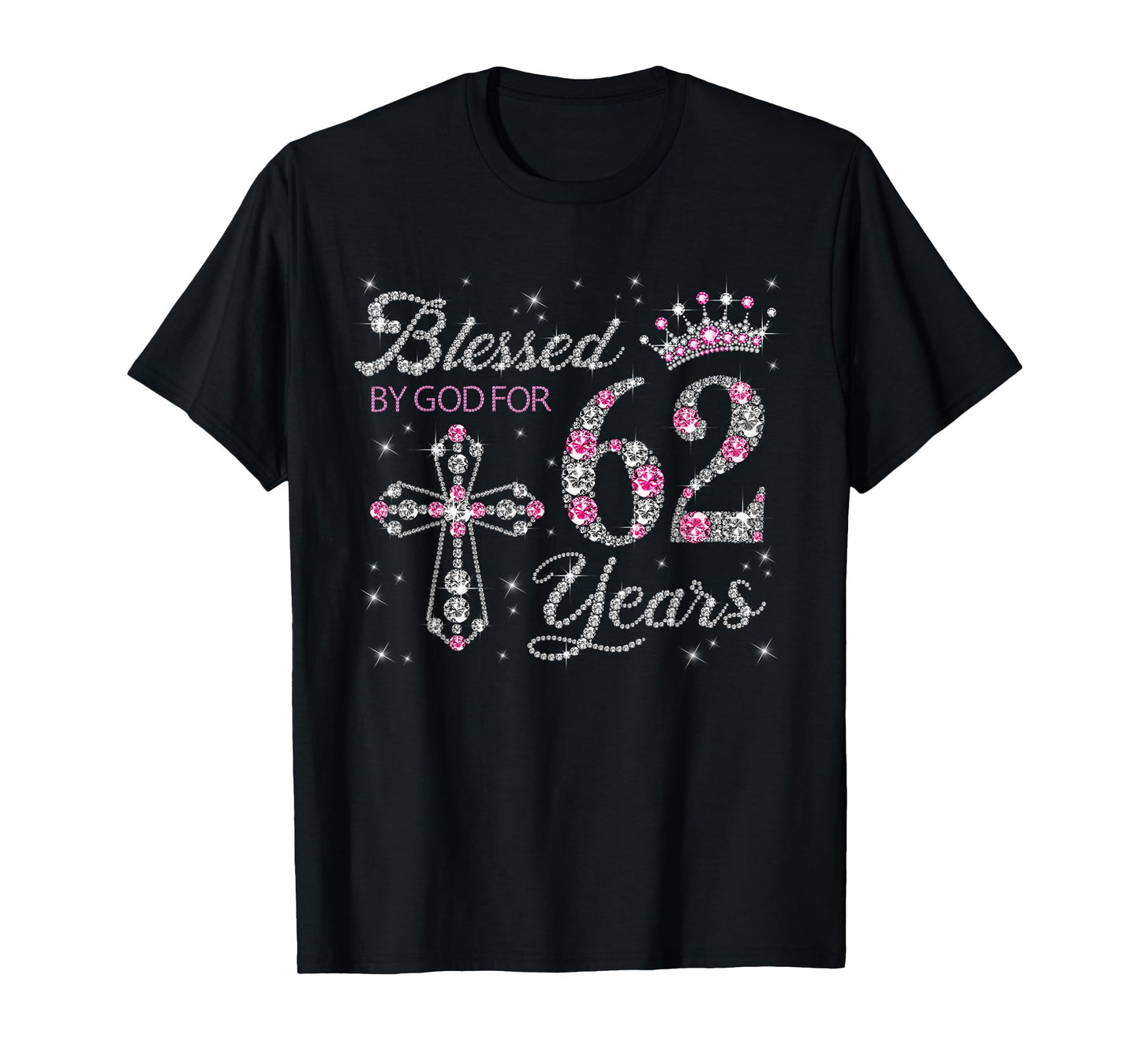 Blessed by God For 62 Years Old 62nd Birthday Gift For Women T-Shirt