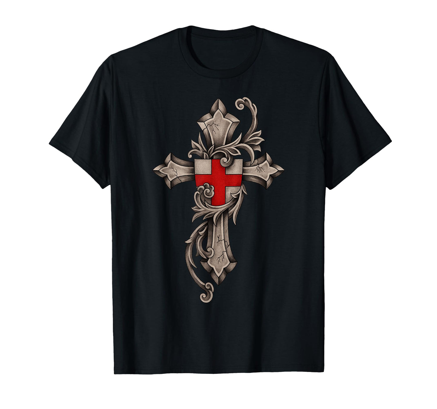 Epic Catholic Templar Cross - Warrior of Christ T-Shirt