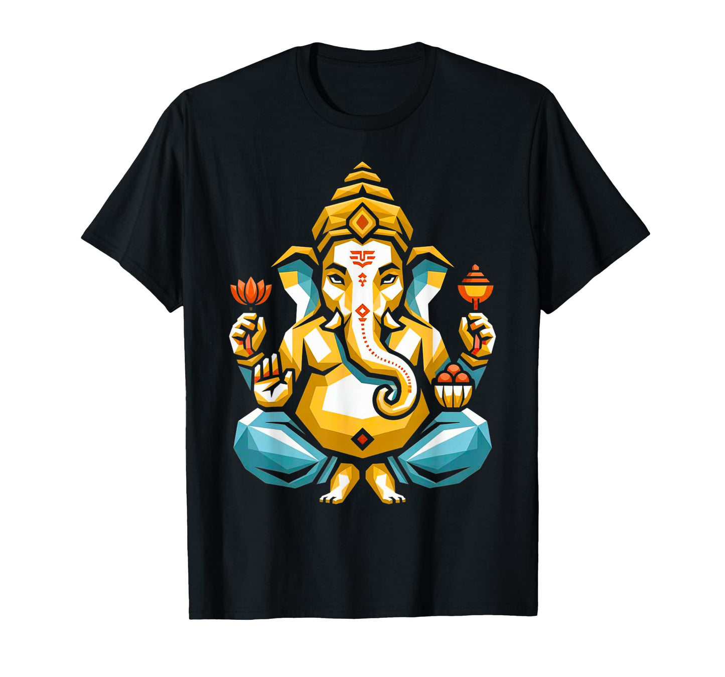 Hindu Ganesha Puja Elephant God India Meditation Yoga Murti T-Shirt