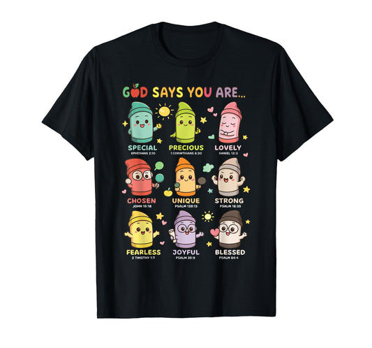 Pre-K Teacher God Says You are Christian Back to School T-Shirt