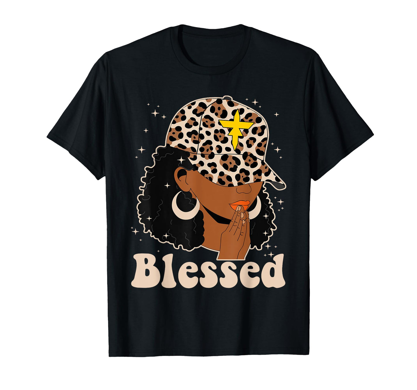 Blessed Black Woman Praying African Christian Camouflage T-Shirt