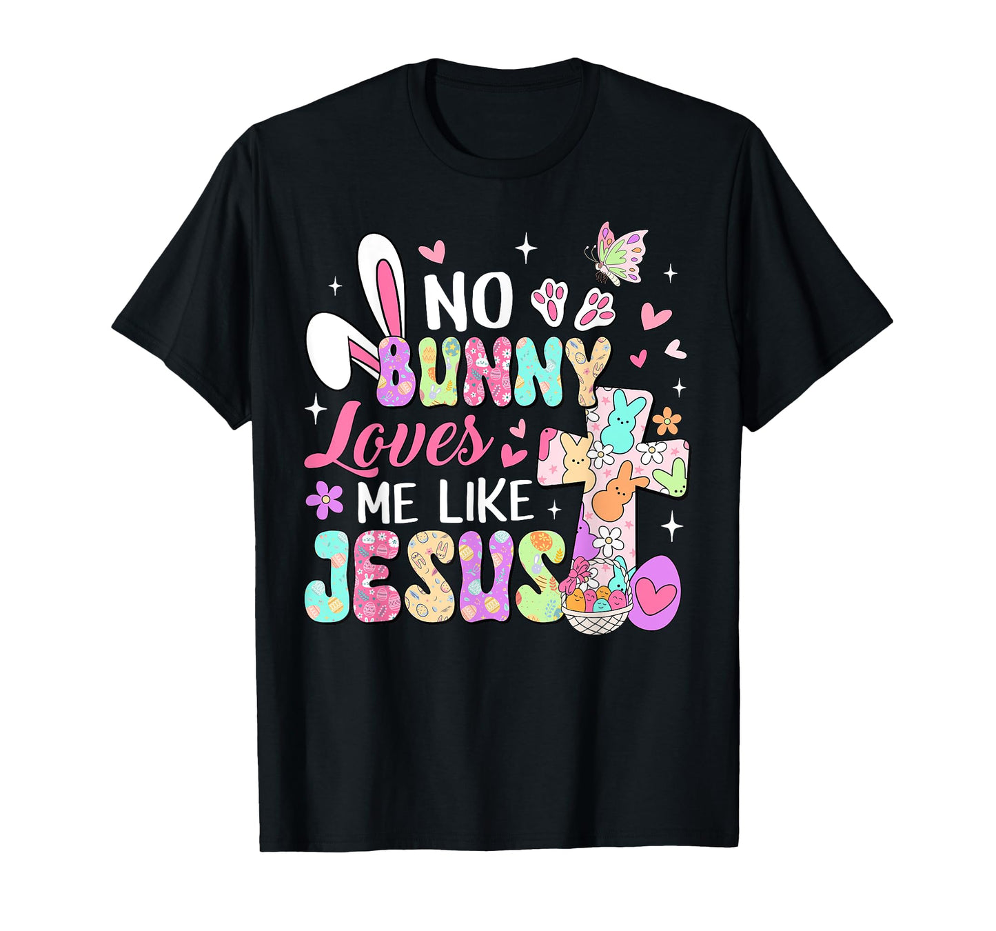 No Bunny Loves Me Like Jesus Religious Easter Christian Kids T-Shirt