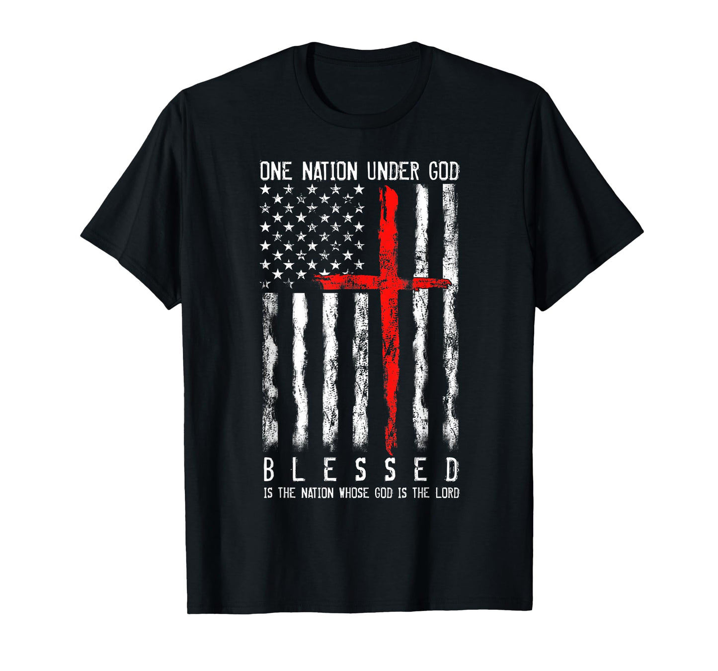 Patriotic Christian Tshirts "Blessed" One Nation Under God T-Shirt