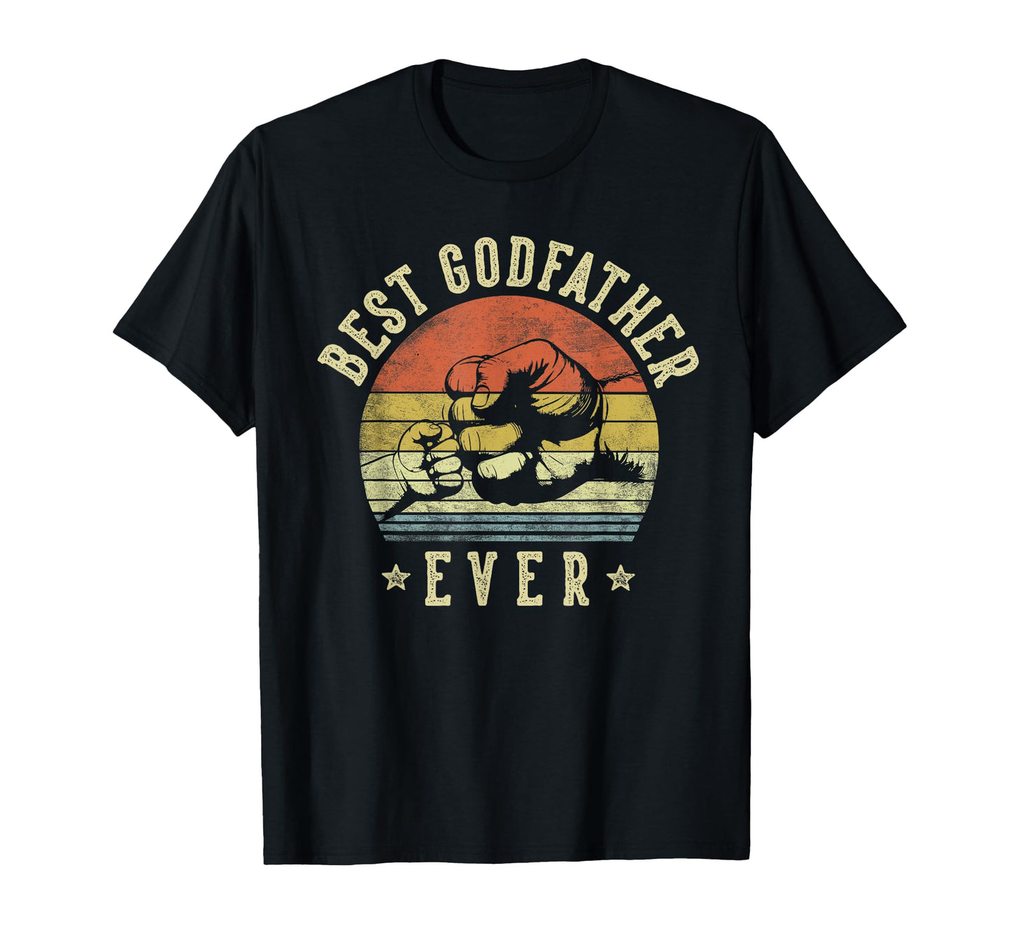 Best Godfather Ever Retro Fist Bump Vintage Design Godfather T-Shirt