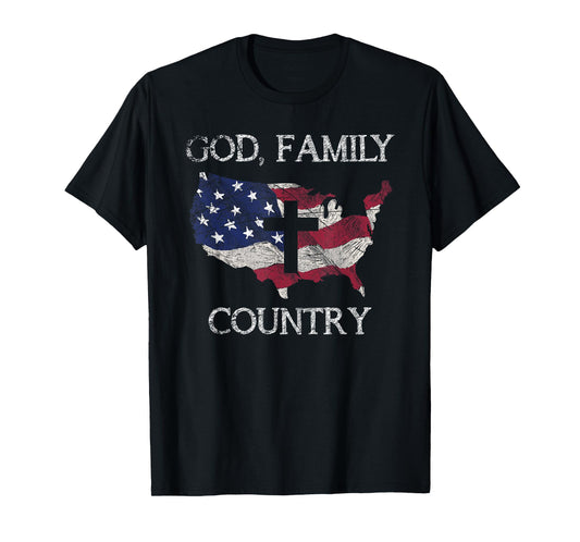 Prayer Christian Gifts & Tees God Family Country Cross Christian Gift USA Prayer T-Shirt