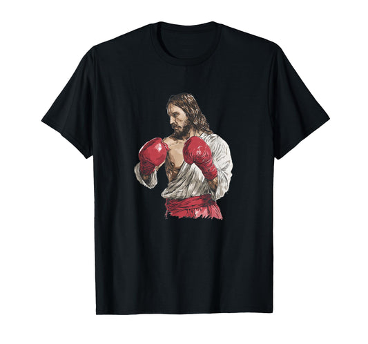 Cool Sport Jesus Christ for Boxing Gloves Lovers T-Shirt