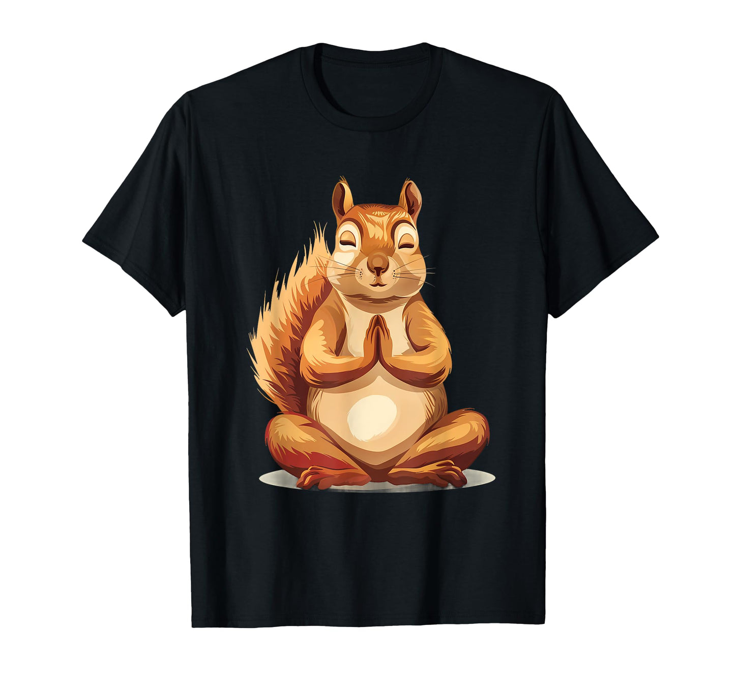 Meditation Squirrel Spirituality Yoga Buddhist Animal Art T-Shirt