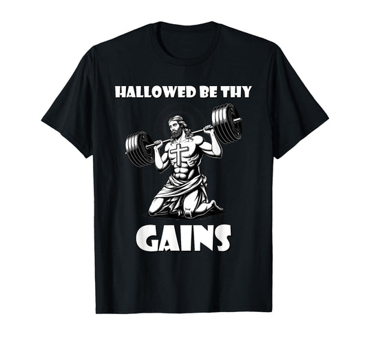 Bodybuilding Jesus Powerlifting Deadlift Christian Workout T-Shirt