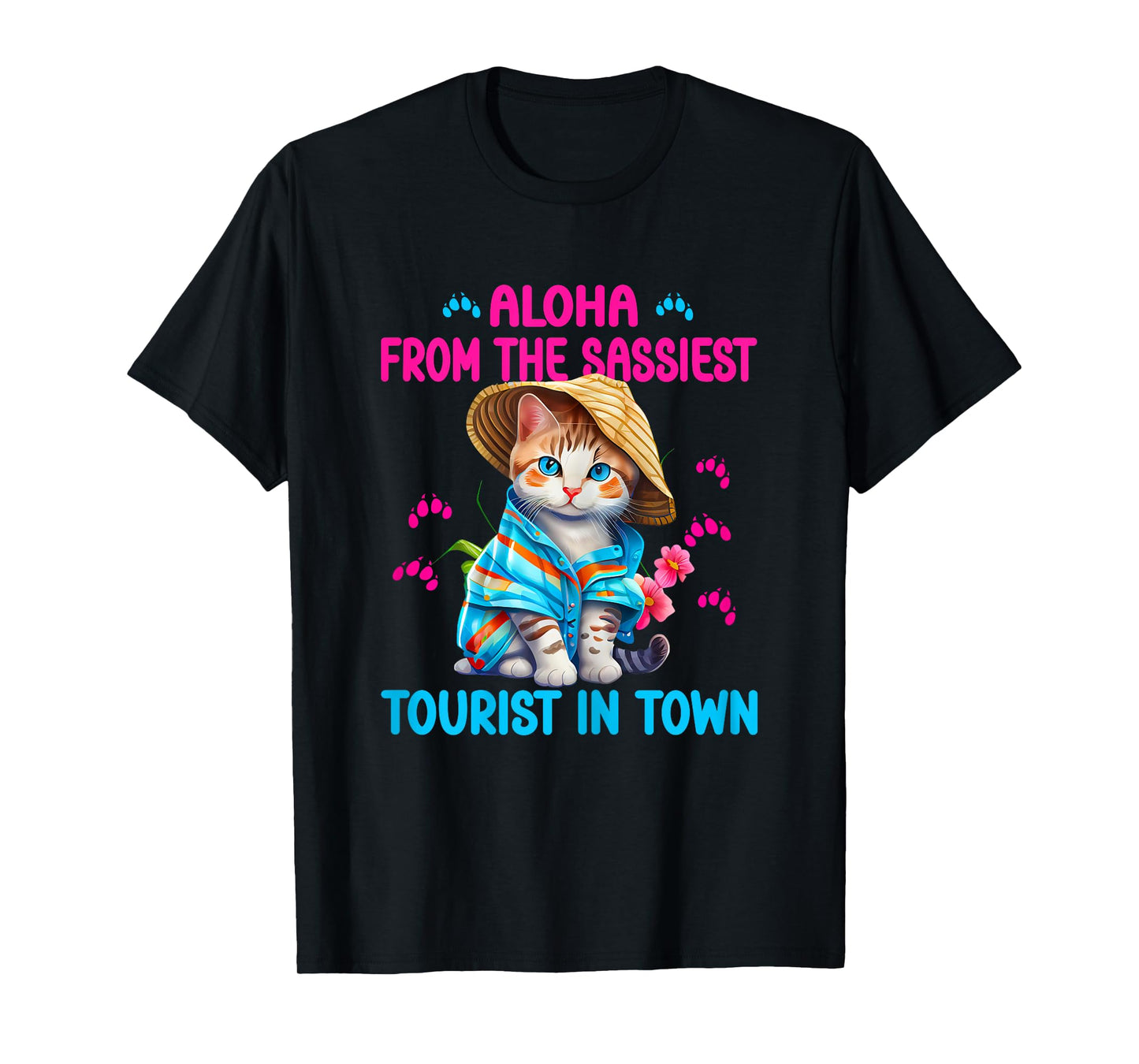 Aloha from the sassiest tourist in town.Funny Summer cats T-Shirt