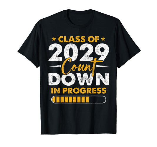 Class of 2029 Count Down In Progress Graduation 8th Grade T-Shirt