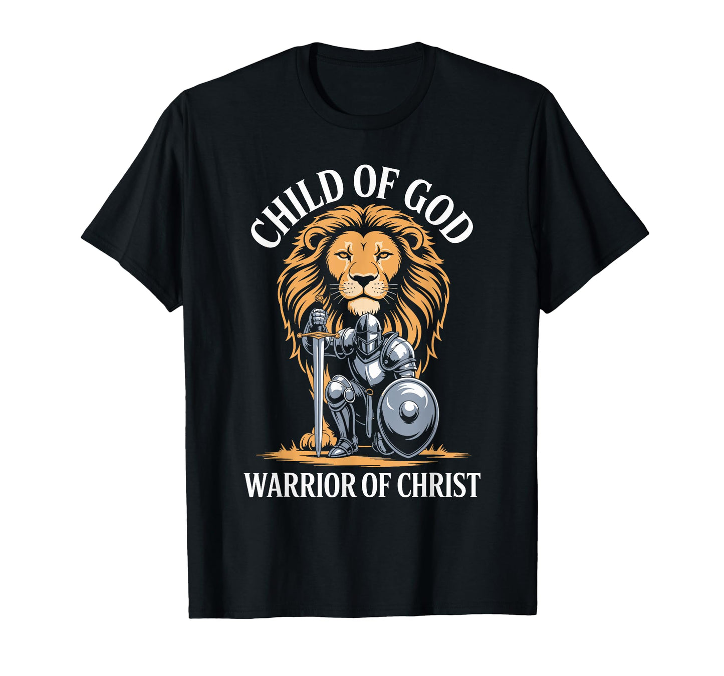 Child of God Warrior of Christ Lion Christian Armor Men T-Shirt