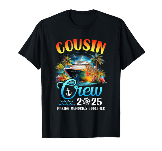 Cousin Crew 2025 Cousin Cruise Group Matching Vacation Party T-Shirt