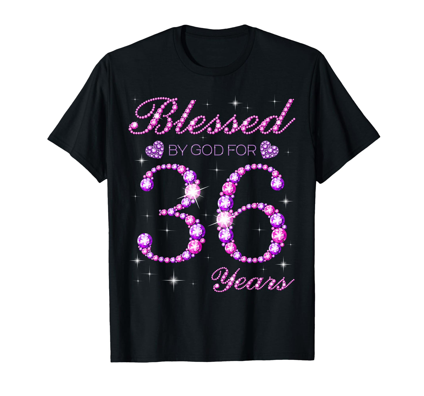 Blessed by God for 36 Years Old 36th Birthday Party T-Shirt