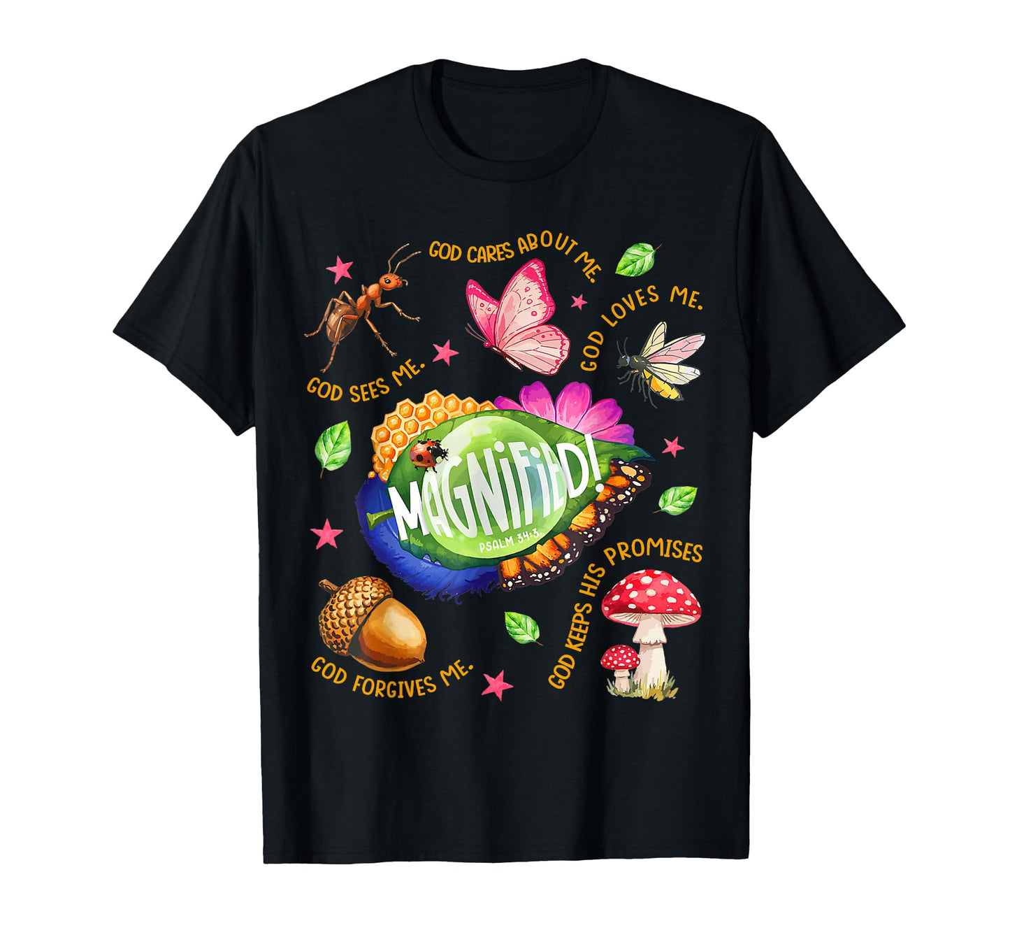 VBS 2025 Magnified Smallest Insects Adventure Psalm 34:3 T-Shirt