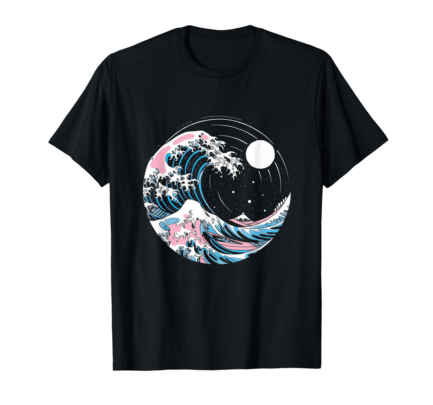 Transgender Pride LGBTQ Trans Flag Japanese Wave Art LGBT T-Shirt