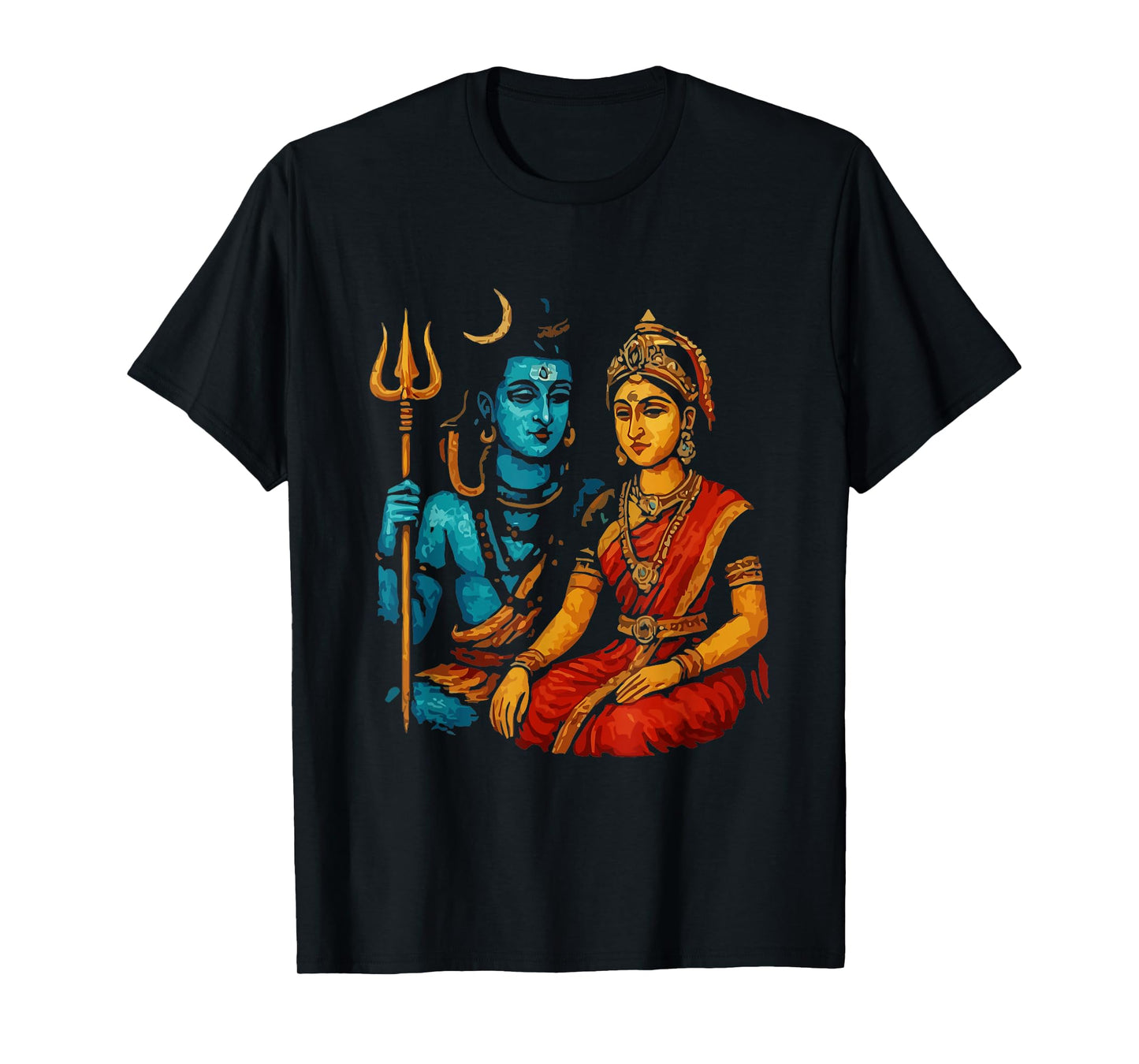 Lord Shiva Durga Hindu God Mahadeva Goddess Parvati T-Shirt