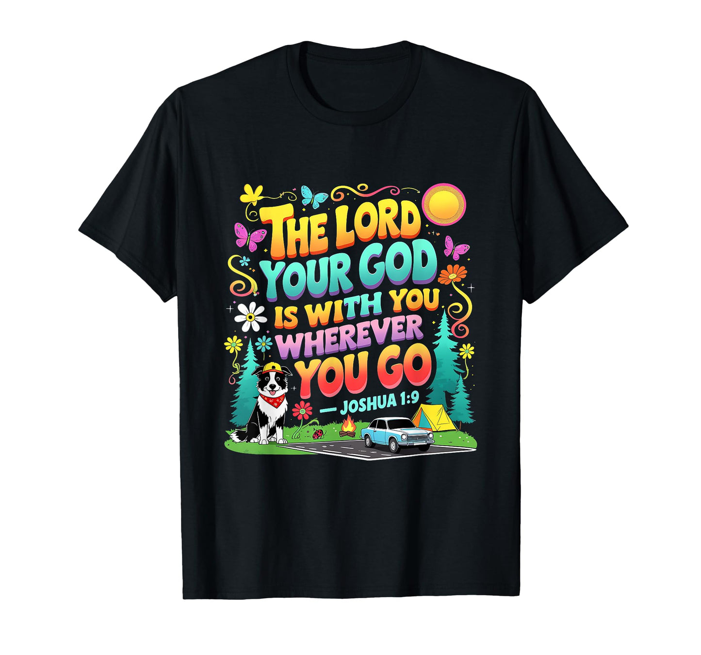 Road Trip The Lord Your God Christian True North VBS 2025 T-Shirt